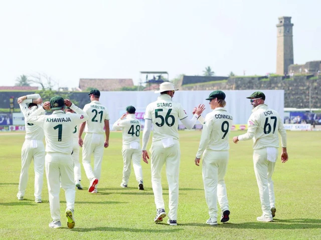 australia players take the field against sri lanka in the second test at galle photo afp australia players take the field against sri lanka in the second test at galle photo afp