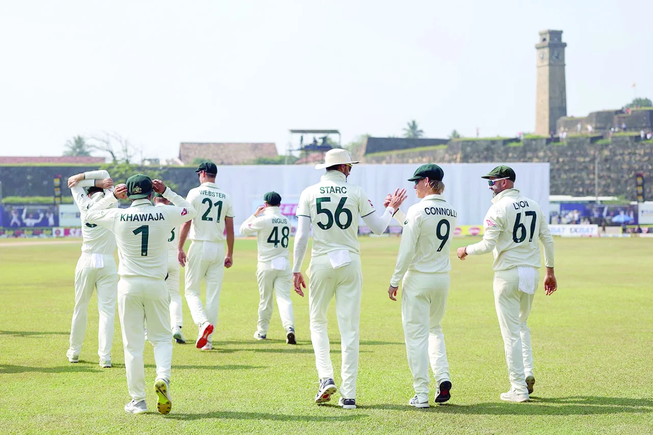 australia players take the field against sri lanka in the second test at galle photo afp australia players take the field against sri lanka in the second test at galle photo afp