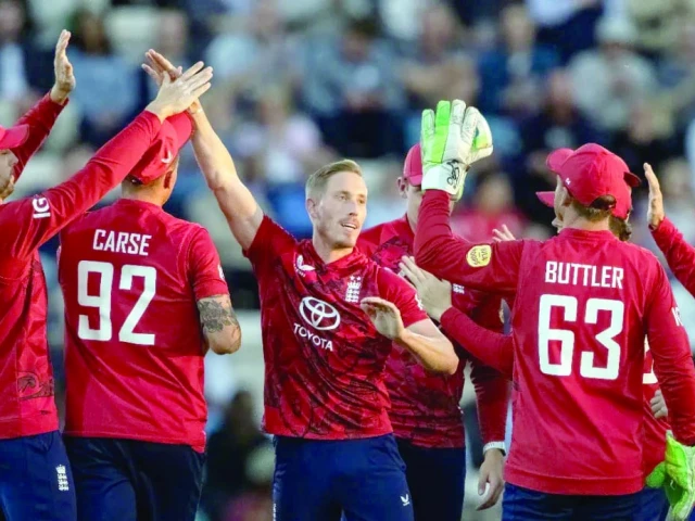england players celebrate a west indies wicket photo afp england players celebrate a west indies wicket photo afp