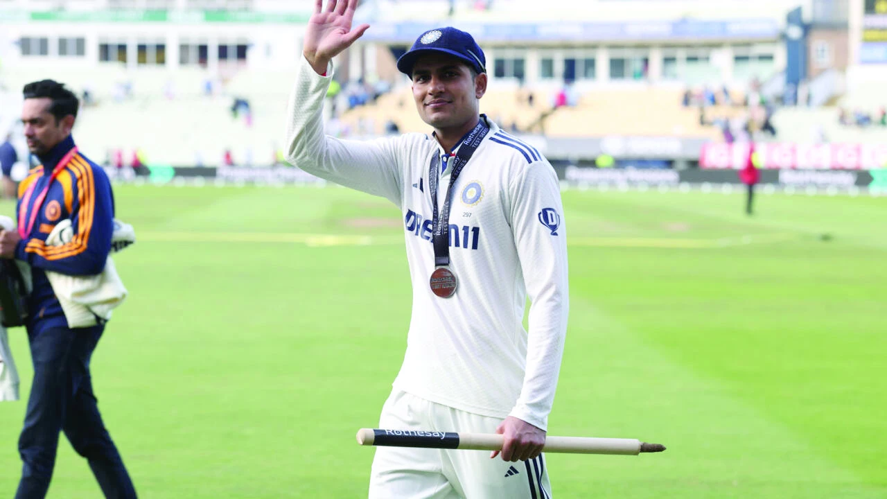 india captain shubman gill celebrates his team s victory at edgbaston photo afp