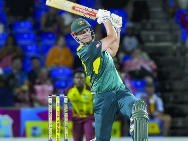 cameron green hit 55 to power australia s three wicket victory over west indies in the fourth match of their t20i series photo afp cameron green hit 55 to power australia s three wicket victory over west indies in the fourth match of their t20i series photo afp