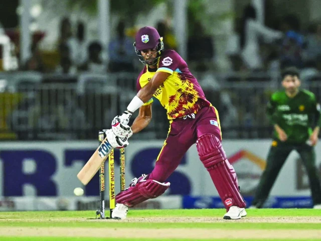 roston chase in action against pakistan in the recently concluded t20i series photo afp