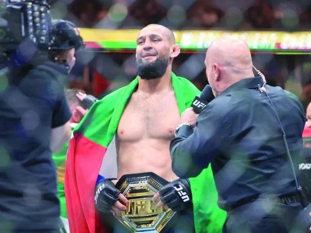 khamzat chimaev eased past dricus du plessis to claim the ufc middleweight championship photo afp khamzat chimaev eased past dricus du plessis to claim the ufc middleweight championship photo afp