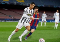 2020 fc barcelona s lionel messi in action with juventus cristiano ronaldo photo reuters