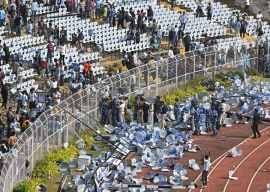 fans vandalise india stadium after messi s exit fans vandalise india stadium after messi s exit