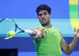carlos alcaraz who became the youngest man to complete the career grand slam at the australian open earlier this month notched his ninth straight win of 2025 photo afp