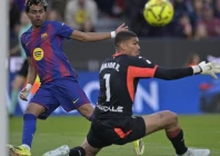 lamine yamal scored a sensational hat trick as barcelona downed villarreal at camp nou to extend their la liga lead on real madrid photo afp