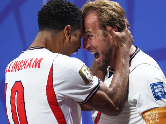 harry kane and jude bellingham celebrate after scoring the equaliser against dr congo in the world cup round of 32 photo afp harry kane and jude bellingham celebrate after scoring the equaliser against dr congo in the world cup round of 32 photo afp