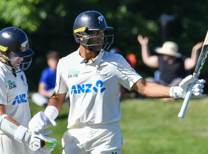 ravindra latham put nz in command of west indies test ravindra latham put nz in command of west indies test