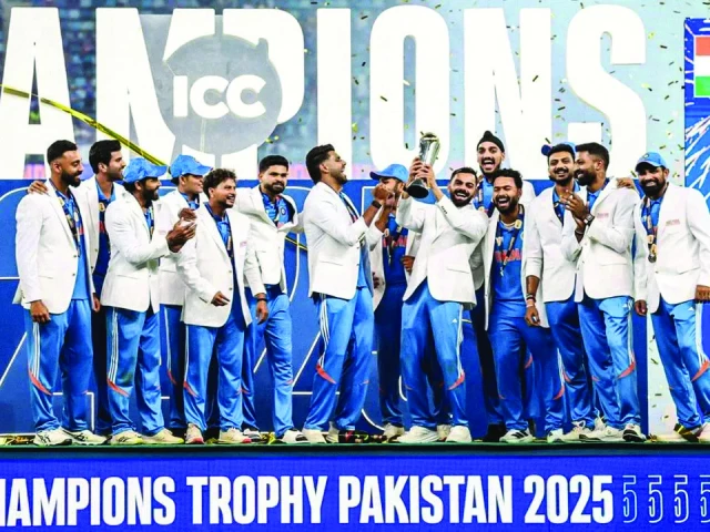 india were celebrating their icc champions trophy victory at dubai international stadium photo afp file india were celebrating their icc champions trophy victory at dubai international stadium photo afp file