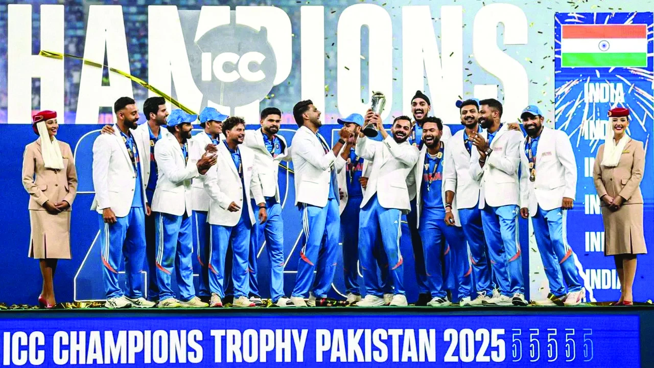 india were celebrating their icc champions trophy victory at dubai international stadium photo afp file india were celebrating their icc champions trophy victory at dubai international stadium photo afp file