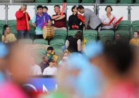north korean fans attend the women s asian cup in australia in march photo afp