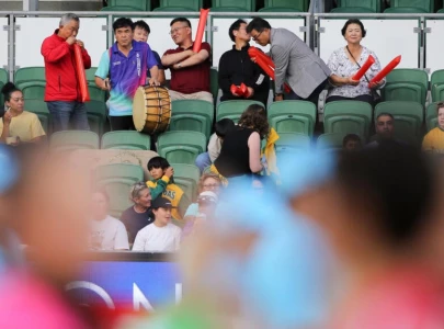 south koreans gear up to roar on football team from rival north
