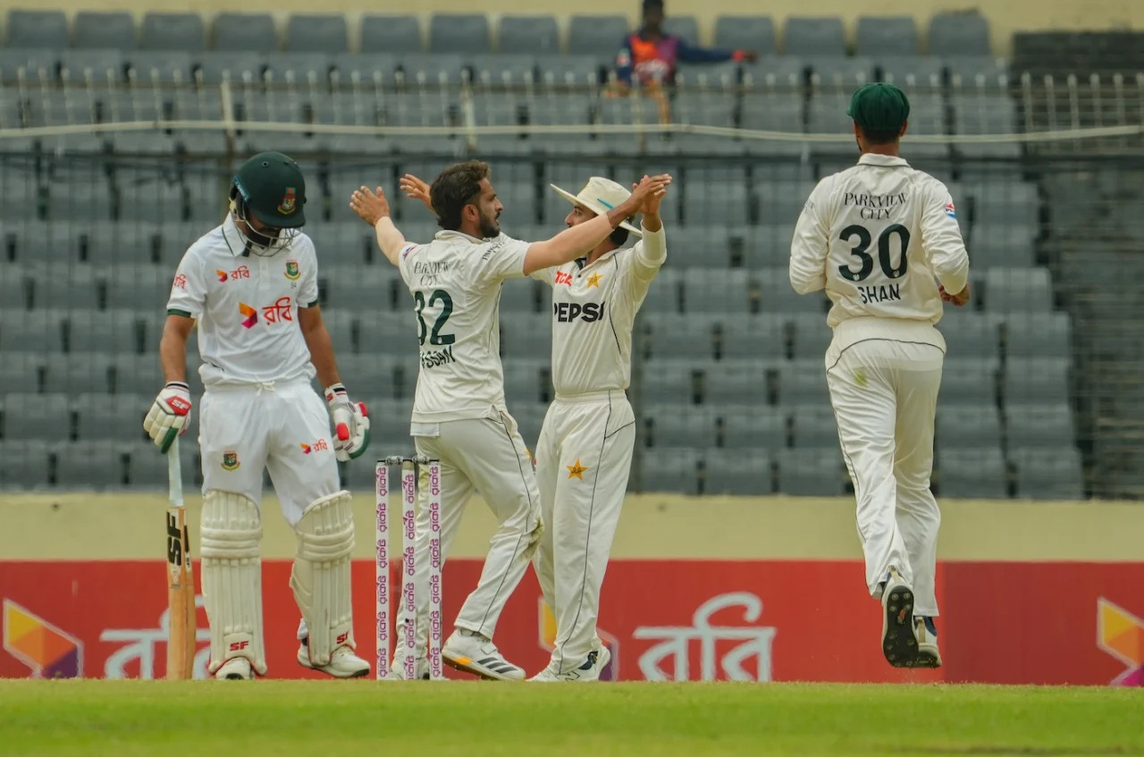 Shanto’s unbeaten fifty leaves Bangladesh in control against Pakistan