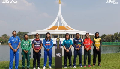 all captains posing with the asia cup rising stars 2026 trophy photo acc
