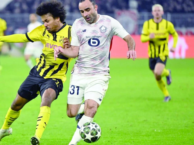 borussia dortmund and lille drew 1 1 in the first leg of their champions league last 16 tie last week photo afp borussia dortmund and lille drew 1 1 in the first leg of their champions league last 16 tie last week photo afp