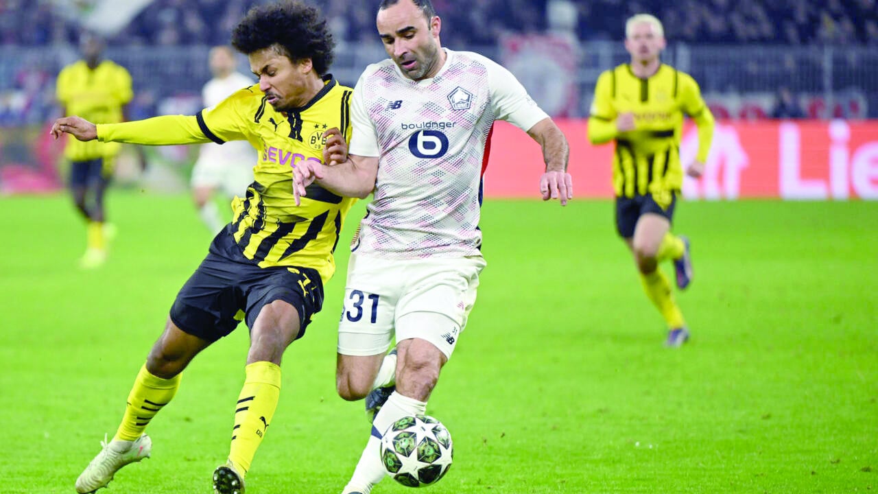 borussia dortmund and lille drew 1 1 in the first leg of their champions league last 16 tie last week photo afp