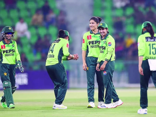 pakistan team in action during the icc women s world cup qualifier in lahore photo icc pakistan team in action during the icc women s world cup qualifier in lahore photo icc