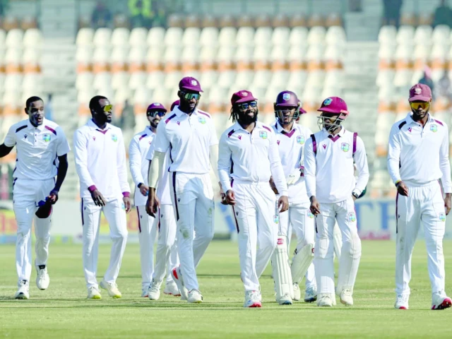 west indies team walking towards the dressing room after wrapping up victory against pakistan photo afp file west indies team walking towards the dressing room after wrapping up victory against pakistan photo afp file