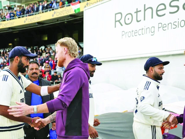 england captain ben stokes 2nd l shakes hands with india s jasprit bumrah l after england s five wicket win in the first test at headingley photo afp england captain ben stokes 2nd l shakes hands with india s jasprit bumrah l after england s five wicket win in the first test at headingley photo afp