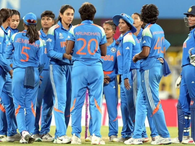 india were celebrating a wicket against sri lanka in women s world cup opener photo afp