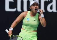 indonesia s janice tjen prepares to serve canada s leylah fernandez during their women s singles match on day three of the australian open tennis tournament in melbourne photo afp