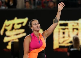 aryna sabalenka celebrates after winning her semi final match against ukraine s elina svitolina photo reuters