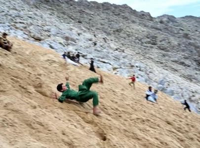 steep mountainside offers respite for daring afghans