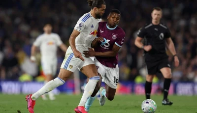 leeds united s dominic calvert lewin in action with burnley s florentino luis photo reuters