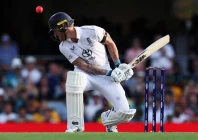 england s ben stokes ducks down on a ball by australia s brendan doggett photo reuters