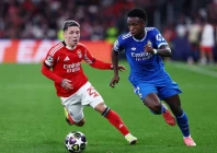 benfica s gianluca prestianni in action with real madrid s vinicius junior photo reuters benfica s gianluca prestianni in action with real madrid s vinicius junior photo reuters