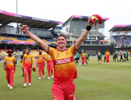 brad evans celebrates after finishing off the game photo icc