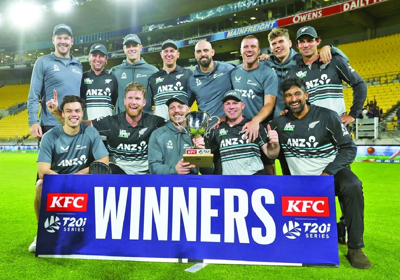 new zealand sealed the series 4 1 against pakistan photo blackcaps new zealand sealed the series 4 1 against pakistan photo blackcaps
