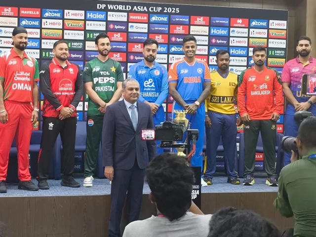 the glittering trophy of the asia cup 2025 was officially unveiled in dubai photo acc