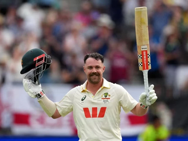 dominating australia s travis head celebrates after reaching his century photo reuters