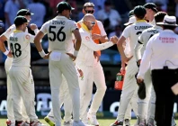 australia spinner nathan lyon celebrates dismissing england captain ben stokes photo afp