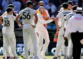 australia spinner nathan lyon celebrates dismissing england captain ben stokes photo afp