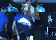 jannik sinner gets medical attention between games against eliot spizzirri photo afp