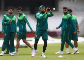 pakistan s babar azam during the practice session photo reuters