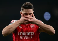 arsenal striker viktor gyokeres celebrates after scoring against sunderland photo afp