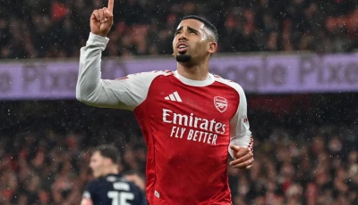 arsenal striker gabriel jesus celebrates after scoring against wigan photo afp