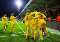 bodo glimt s jens petter hauge celebrates scoring their second goal with teammates photo reuters bodo glimt s jens petter hauge celebrates scoring their second goal with teammates photo reuters