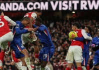 arsenal s jurrien timber 3rd l scores against chelsea photo afp