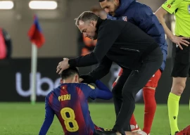 barcelona s german coach hansi flick may consider rotating players like pedri to keep the team fresh to face newcastle photo afp