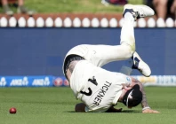 superb start blair tickner went down heavily while fielding photo afp