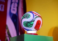 the official ball of the 2026 fifa world cup named trionda is displayed during a presentation event in mexico city mexico photo reuters