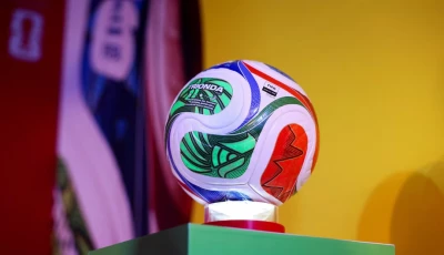 the official ball of the 2026 fifa world cup named trionda is displayed during a presentation event in mexico city mexico photo reuters