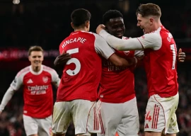 pressure arsenal are chasing a first premier league title since 2004 photo afp file