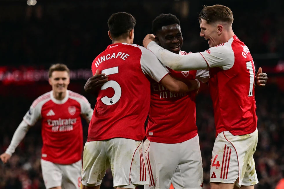 pressure arsenal are chasing a first premier league title since 2004 photo afp file