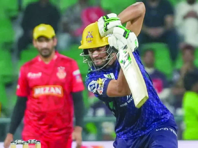 hassan nawaz scored an unbeaten 100 off just 45 balls against islamabad united photo pcb hassan nawaz scored an unbeaten 100 off just 45 balls against islamabad united photo pcb
